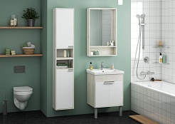 Акватон Шкаф подвесной Флай 35 L дуб крафт/белый – фотография-7